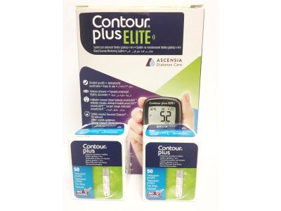 BALÍČEK! Contour plus ELITE - Glukometr + 2 balení proužků