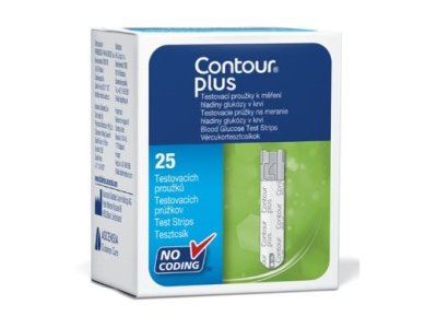 Contour Plus testovací proužky k měření hladiny cukru v krvi 50 ks