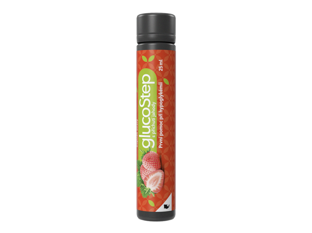 GlucoStep 25ml - Jahoda - první pomoc při hypoglykemii