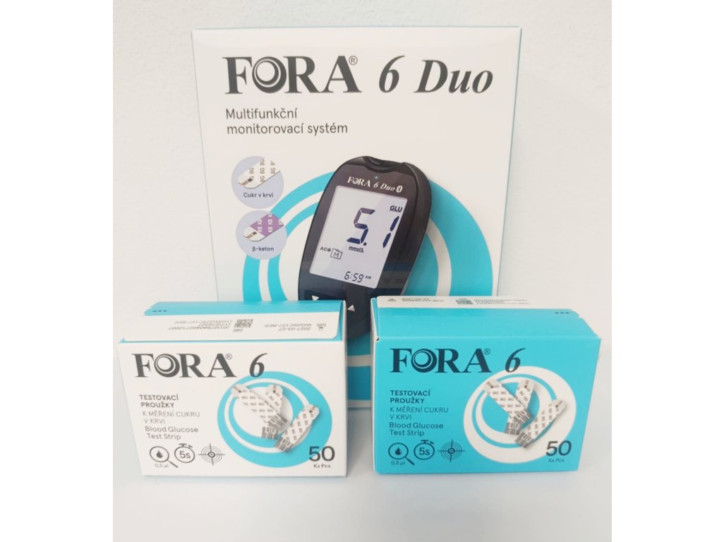 BALÍČEK! Fora 6 - Glukometr + 2 balení proužků