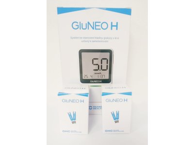 BALÍČEK! GluNEO H  - Glukometr + 2 balení proužků